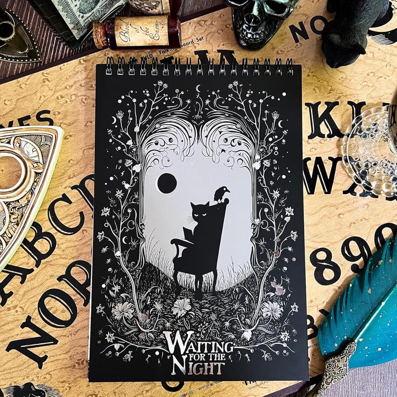 Conquest Journals Waiting for the Night Top-Spiral Steno Notepad, 6'' x 9'', Durable Bookboard-Wrapped Backboard, 50 Sheets Lined List Pages, 60 lb. Paper, Gothic-Inspired - Image 2